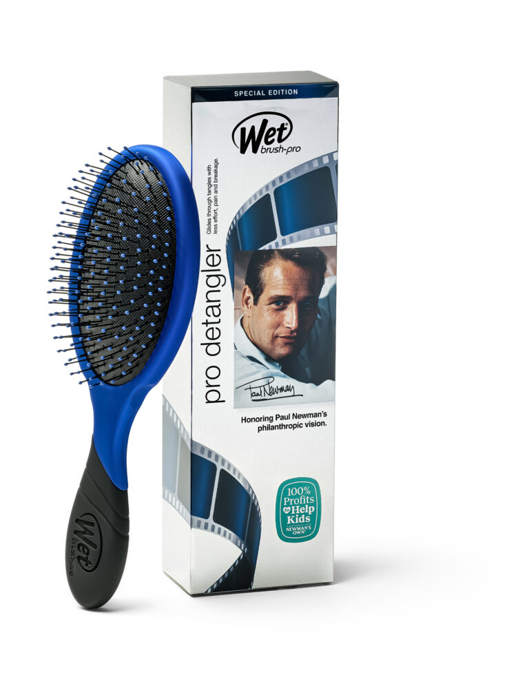 Wet Brush Mini Detangler Hair Brush For Less Pain, Effort and Breakage -  Solid Sky Blue